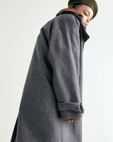 UNISEX WOOL RAGLAN HIDDEN COAT W - TWILL GRAY (6636060770422)