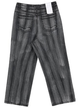 No.0089 rain washing wide black denim PT