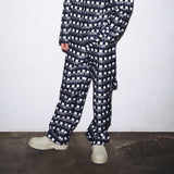 チェッカードバギーパンツ/NAVY CHECKERED BAGGY PANTS