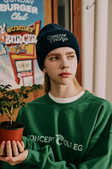 Soft Angora Navy Beanie [Unisex]