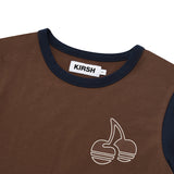 チェリーカラーリングキャップスリーブTシャツ / CHERRY COLORING CAP SLEEVE T-SHIRT [BROWN]