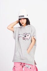 スリーブレスフーディ/Sleeveless Hoodie Grey (4433923244150)