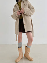 ウールテリーハーフコート/Wool terry half coat (3color)