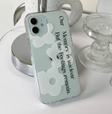 フラワーフォアMホワイトフォーンケース / Flower for M white phone case