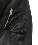87-STAN026 [Vegan Leather]カーブドレイヤーボンバーレザージャケット