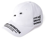 LOVE SACRIFICE ball cap_White/Black (6583127539830)