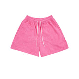 A LOGO EMBLEM TERRY SHORT PANTS  PINK