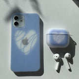 Blue - Chocolate Heart AirPods Case_matt