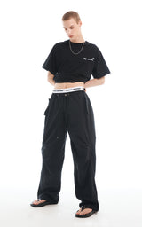 LOGO BAND SHORTS_BLACK