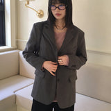 Tebi ベーシック ボクシー オーバーフィット ミニブレザー ジャケット