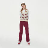 FLOWER JAQUARD KNIT VEST_BEIGE (6610820825206)