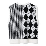 チェックニットベスト / ARGYLE & HOUND CHECK KNIT VEST