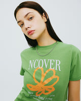 ペインティングフラワークロップTシャツ/PAINTING FLOWER CROP TSHIRT-KHAKI
