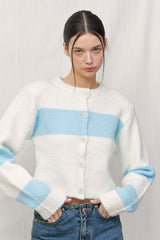  ALPACA BOOKLE KNIT CARDIGAN / IVORY