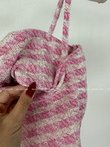 X Tweed bustier cardigan set