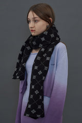 ARGYLE MUFFLER / BLACK (4614353485942)