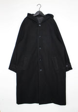 ウールフードロングコート / Wool hood long coat (3color)