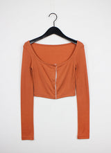 ロースナップカーディガンTシャツ/Low Snap Cardigan T-shirt (3color)