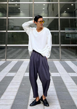 Waffle U-Neck Long Sleeve 4COLOR