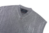 ツートーンリブニットベスト / TWO TONE RIB KNIT VEST_NAVY