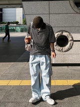 ツーストライプカラー半袖Tシャツ