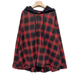 (UNISEX)キッチフードバルーンチェックシャツ