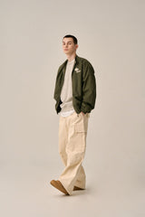 VINTAGE WASHED RIDER JACKT-KHAKI