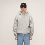[UNISEX] Small drawing smile white clip hoodie (6658485092470)