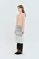 CHERRY MOHAIR KNIT CARDIGAN [LIGHT PINK]