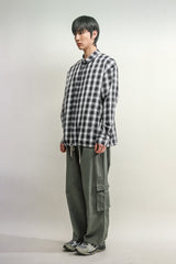 オンブルポケットシャツジャケット / OMBRE POCKET SHIRKET(SHIRTS JACKET)-MARS BLACK
