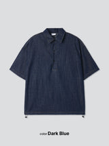 デニムスキッパーシャツ / Denim skipper shirt