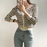 [2color] Bee Stripe Slim Fit Cardigan
