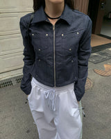 Denim rivet jacket