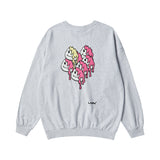 ハートプリンティングスウェット/HEART PRINTING SWEAT SHIRT-WHITE MELANGE