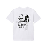 0 6 パンクバンドキャットTシャツ / 0 6 punk band cat t-shirt - WHITE
