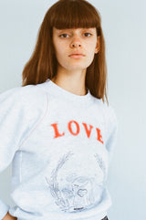 Love Printed sweater shirt (6599546863734)
