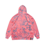 GAUSSIAN OVERSIZED HEAVY SWEAT HOODIE RED / PURPLE (4626267177078)