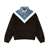 ベルベットジップアップトップ/0 3 brownie velvet zip-up top