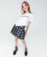 GLITTER LOGO UNBALANCE CROP TEE (6589981622390)