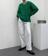 ウィステッドダメージニット/SK wisted damage knitwear (4 colors)