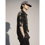 ブリーチダイングストラップシャツ / BLEACH DYEING STRAP SHIRT_BK