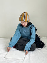 Peanut nylon spring backpack 