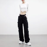 [NONCODE] Lexit strap crop T-shirt