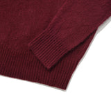 CHERRY JACQUARD GRAPHIC ROUND KNIT [DARK PURPLE]
