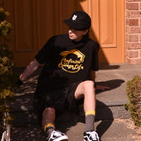 インフィニティーカレッジライフクルーネックブラックユニセックスTシャツ / Infinite college life crew neck black Unisex T-shirt