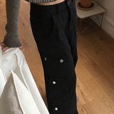 Doka Pocket Cargo Cotton Long Wide Pants