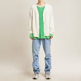 Vネックワッフルカーディガン/DAMP V-NECK WAFFLE CARDIGAN_IVORY