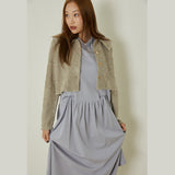アズールショートカーディガン / Azure short cardigan (brown)