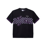 ソーシャルバタフライニットポロ / Social Butterfly Knit Polo - Black, White, Purple & Soft Purple