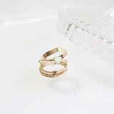 ムードハートレイヤードリング / Mood heart layered ring (2 color)